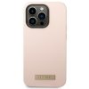 Guess GUHMP14XSBPLP iPhone 14 Pro Max 6,7 różowy/pink hard case Silicone Logo Plate MagSafe